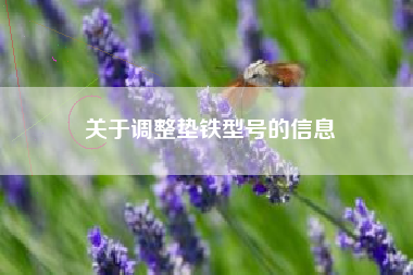 關于調(diào)整墊鐵型號的信息